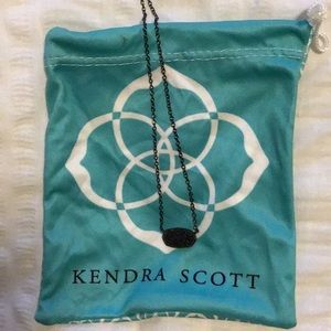Kendra Scott Elisa black drusy necklace